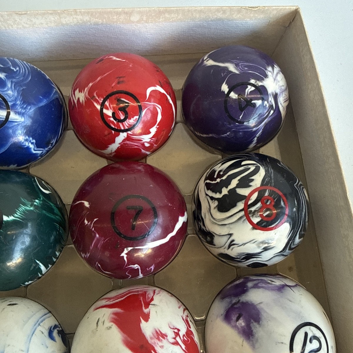 VINTAGE Elephant Beautiful Balls Billiards Pool Marble Swirl 