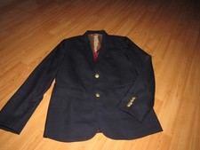 J. CREW Thompson Blazer Sport Coat Dark Blue Boy's Sz 12 Looks Unworn Wool Blend