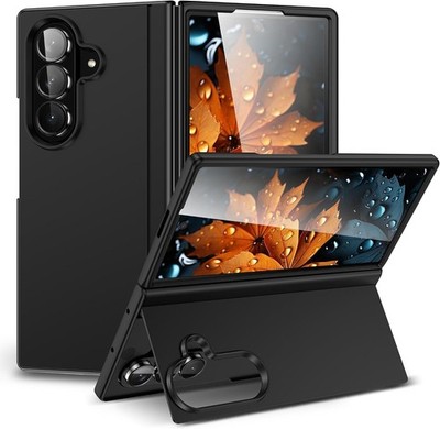 Black Hard PC Protective Case with Holder for Samsung Galaxy Z Fold 7