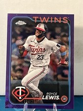 2024 Topps Chrome Baseball Royce Lewis Purple Logofractor /250 #217 TWINS