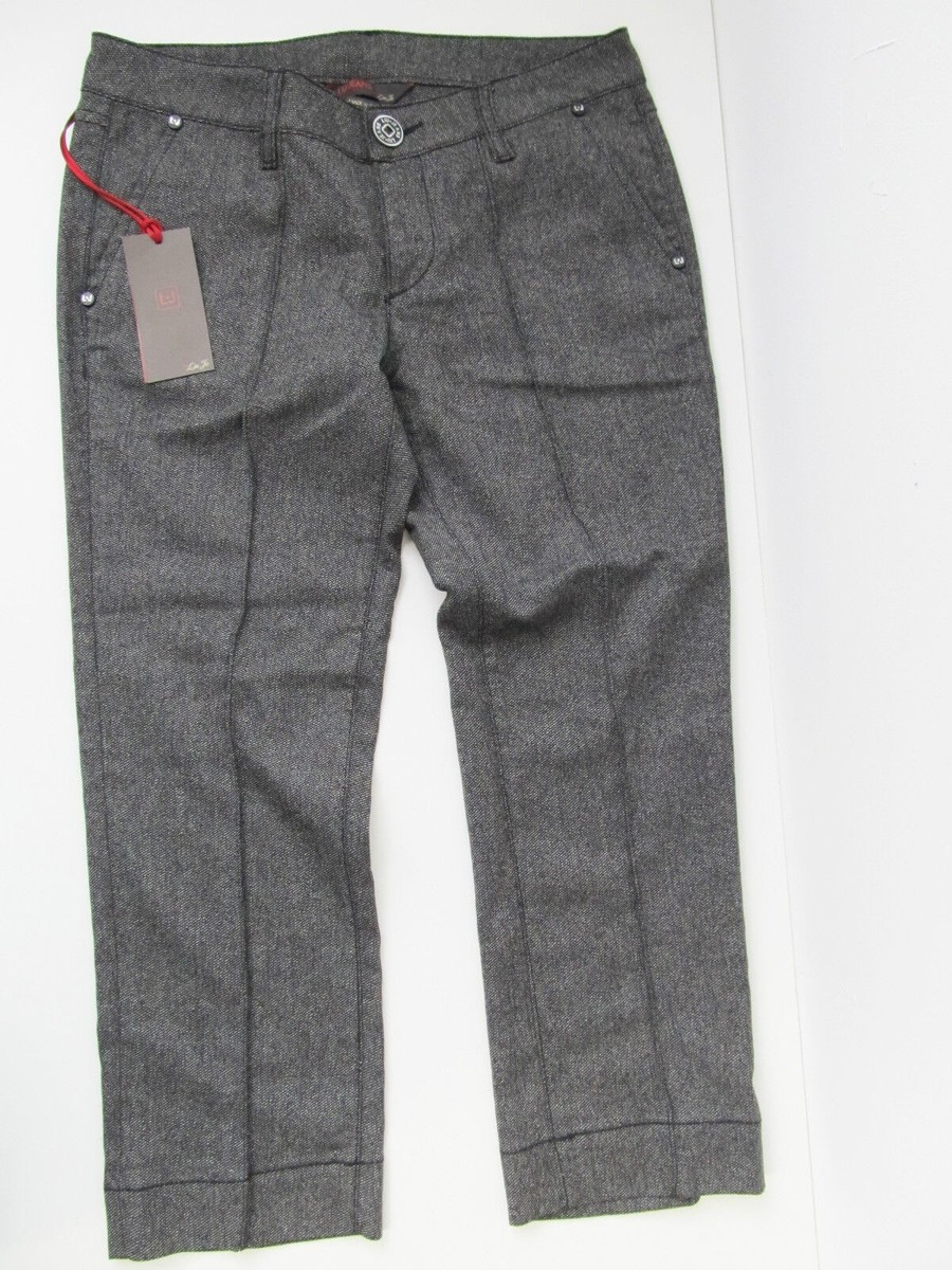 Capri Pants Pantalon Brown New Stretch 28 UK