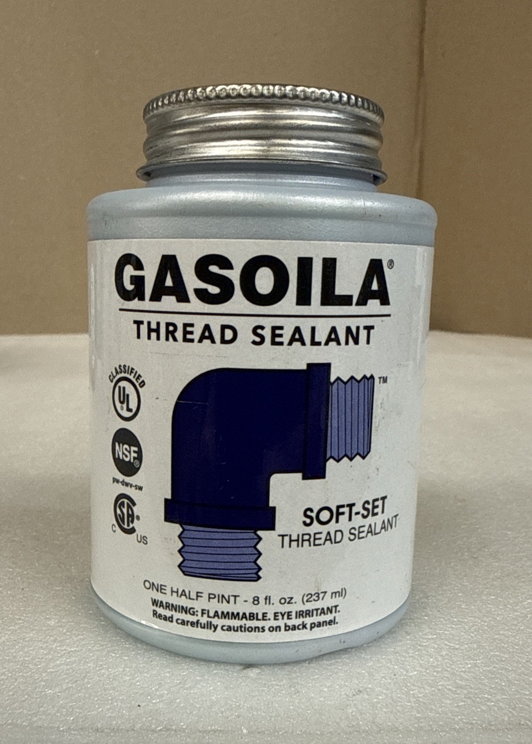 1/2 PINT Gasoila Soft-Set Pipe Thread Sealant with PTFE Paste, Non Hardening