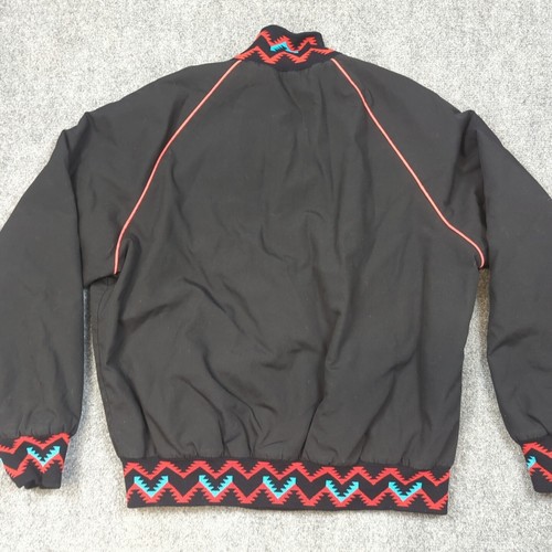 West Ark Bomber Aztec Print Jacket Vintage Large Western Red Black And Turquoise - Picture 10 of 13