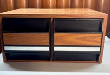 VTG Faux Wood Grain 2 Drawer 40 CD Disc Media...