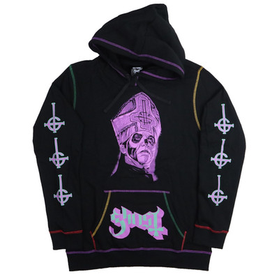 Ghost Papa Emeritus Hoodie Adult Medium Multicolor Contrast Stitch Grucifix Band