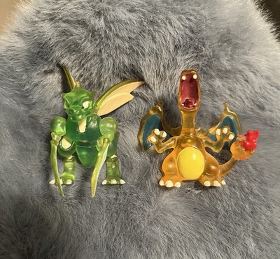 Pokémon Mon.Colle.Figuren TOMY Clear Ver. Glurak u. Sichlor  Selten/Vintage/90er
