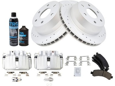 For 2002 Chevrolet Suburban 1500 Brake Pad Rotor and Caliper Set Rear 72263HBJK