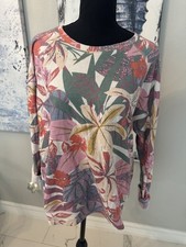 Sundry Tropical Floral Print Sweatshirt Pullover Size 2 US Medium