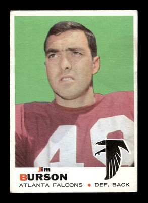 1969 Topps #159 Jim Burson Falcons VG-EX+ *7w