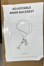 Benlari Rider Backrest, Adjustable Detachable Plug-in Driver Back Rest Pad