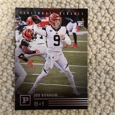 Joe Burrow 2020 NFL Rookie Card Panini Chronicles Bengles . rookie card picture