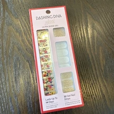 Dashing Diva Gloss Ultra Shine 32 Gel Nail Strips GS351 Wallflower Frenzy