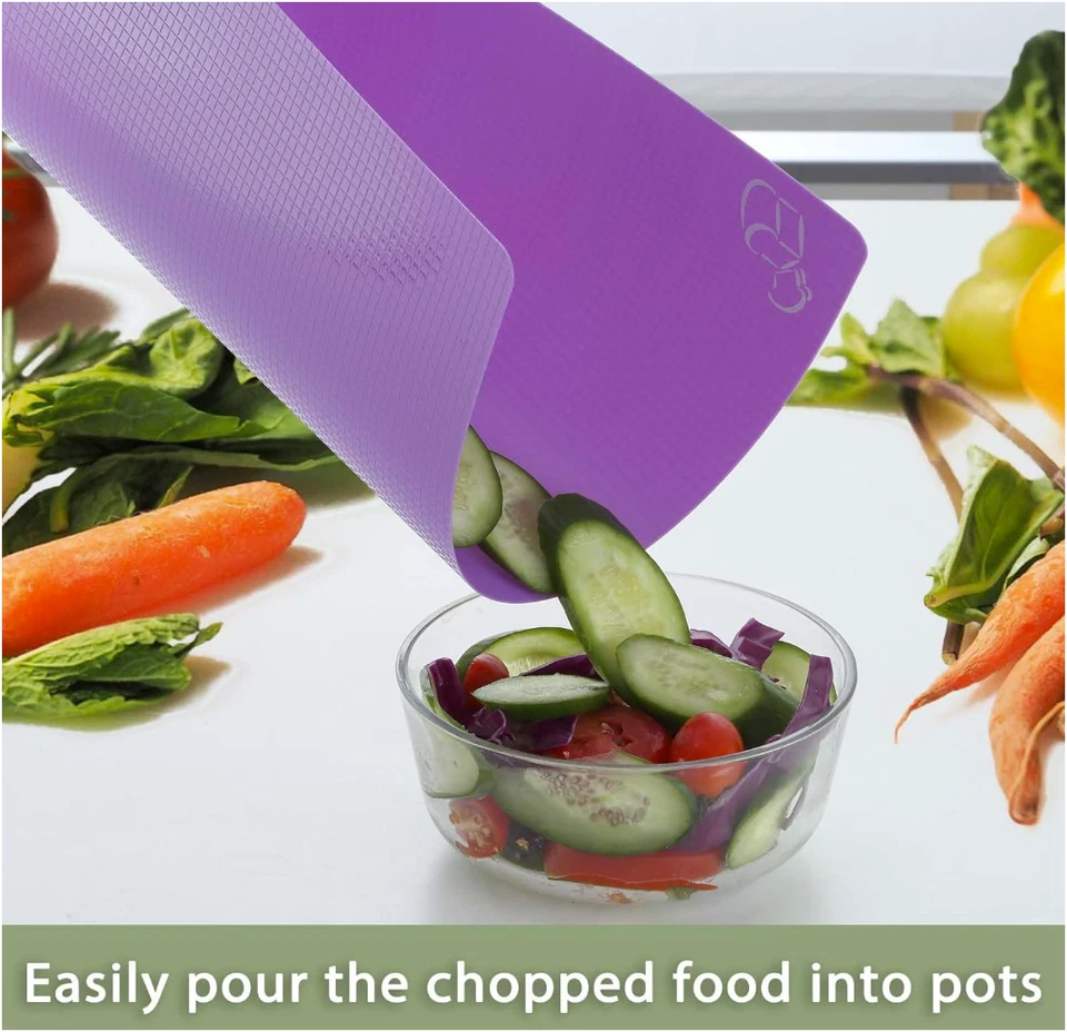 15-Piece Flexible Cutting Board Set Color-Coded BPA-Free No-Slip Dishwasher Safe - Image 4 of 4