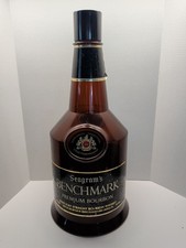 Vintage Seagrams Benchmark Premium Kentucky Bourbon Large Bank Display Bottle