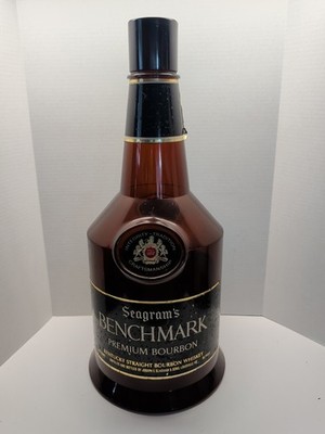 Vintage Seagrams Benchmark Premium Kentucky Bourbon Large Bank Display Bottle