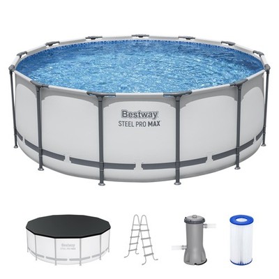 Bestway Steel Pro MAX 13'x48'' Round Above Ground Pool w/ Pump & Cover (Open Box)