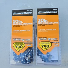 2 NEW Chains - Power Care 10” Chainsaw Centri-Lube Chain - Y40 DL - 3/8" LP