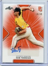 2021 Leaf Perfect Game Autographs Orange Sam Tookoian Auto 19/30