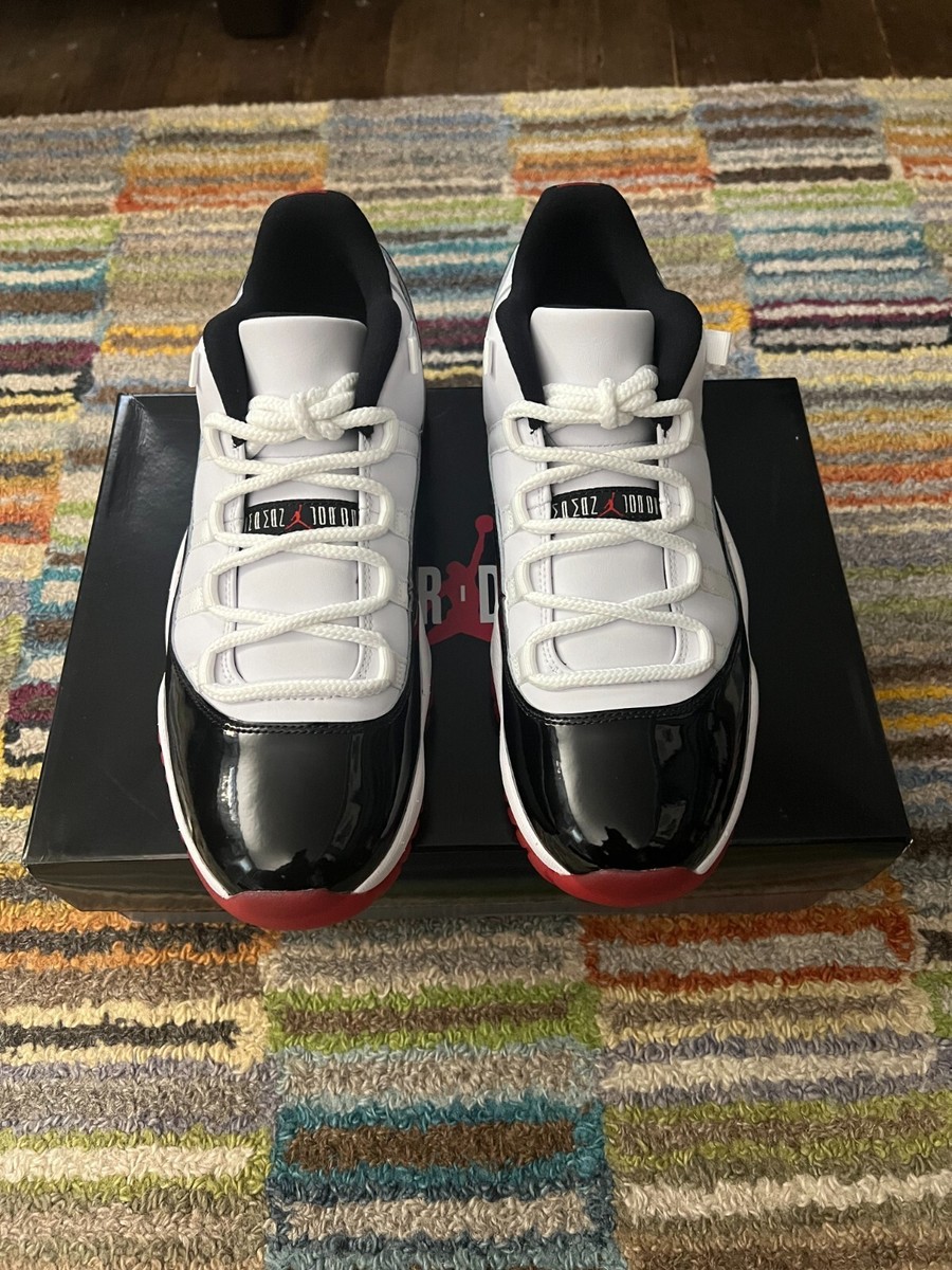 Nike Air Jordan 11 Low Concord Bred White University Red Black Size 10 NEW