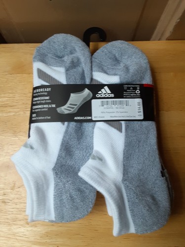 Adidas Youth Boys (6 Pair) No Show Socks Shoe Size 3Y-9 NEW WITH TAGS - Picture 2 of 2