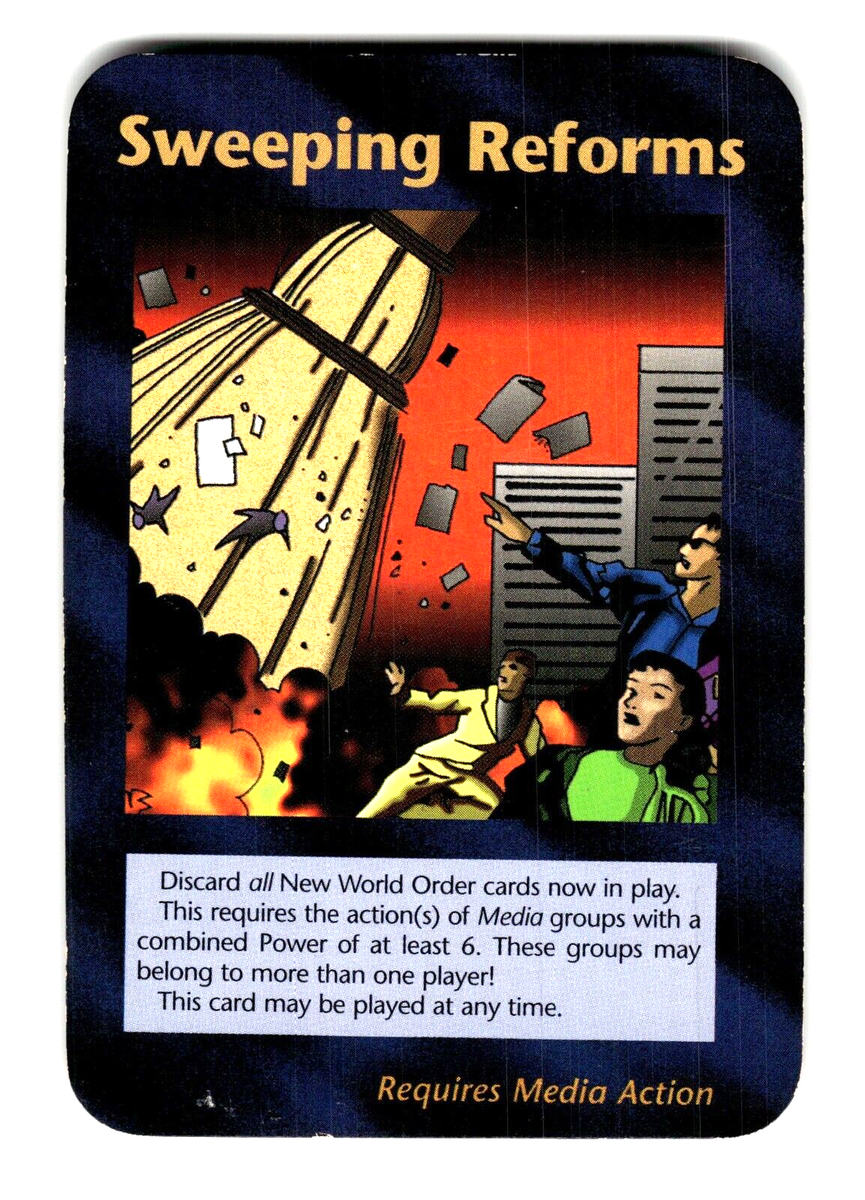 Sweeping Reforms Card Limited INWO Illuminati New World Order Game