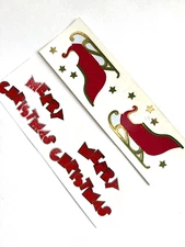 Mrs. Grossman's Merry Christmas Sleigh vintage Stickers Scrapbooking Cardmaking