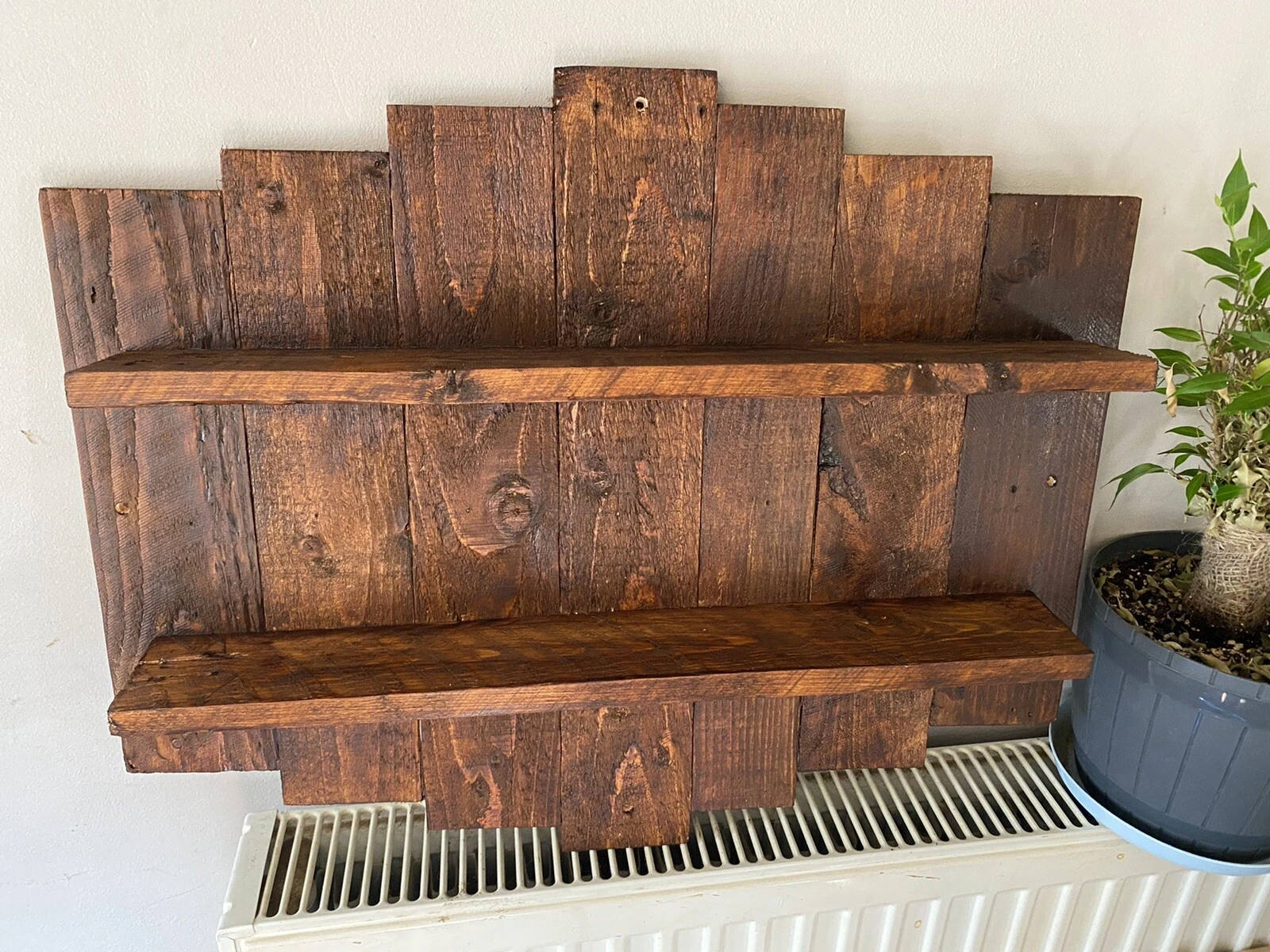 Handmade Palletwood Shelving Wall Mountable Unit Large 55x50cm