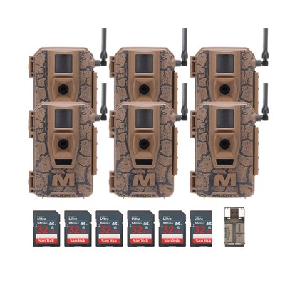 Muddy Mitigator Cellular 24MP Imaging Trail Camera 6 Pack Bundle