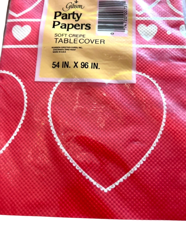 Mantel de papel vintage retro Gibson feliz día de San Valentín corazones nueva fiesta Foto 2 de 4