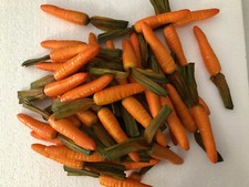 Artificial Mini Carrot, Bag of 48 Decorative Fake Vegetable Small Carrot