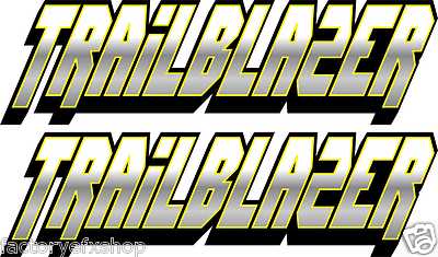 Trailblazer Fender Decals Stickers Yellow sport 4x4 atv graphics 250 400 2x4