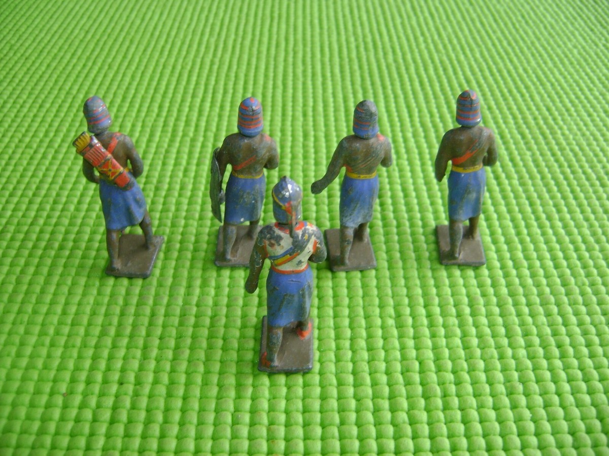 CBG Mignot - Lot De 6 Soldats Hoplites Grecs En Plomb - 54mm - Ancienne France