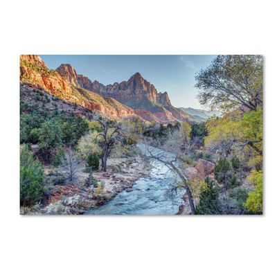 Zion Watchman Artwork by Pierre Leclerc, 22 by 32-Inch