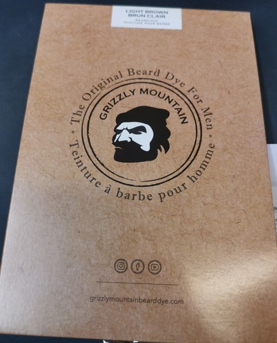 New LIGHT BROWN Beard Moustache Dye Grizzly Mountain Organic Mens Hair Colour' - Picture 5 of 7
