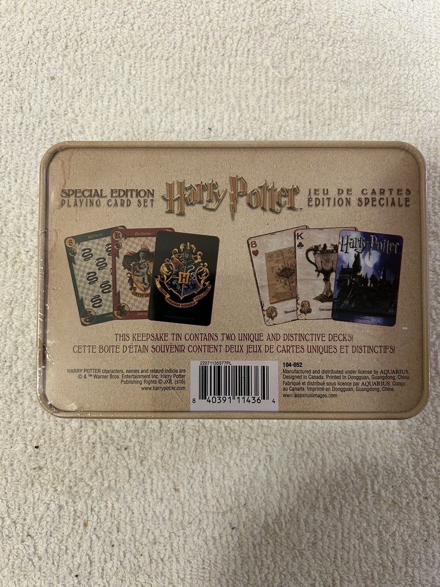 Harry Potter Special Edition Playing Card Set 2-Pack Tin Box Jeu