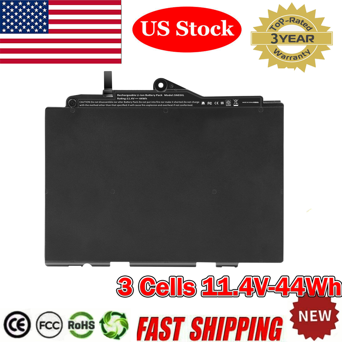 SN03XL Battery for HP EliteBook 820 G3 G4 T7B33AA 725 G3 G4 Series