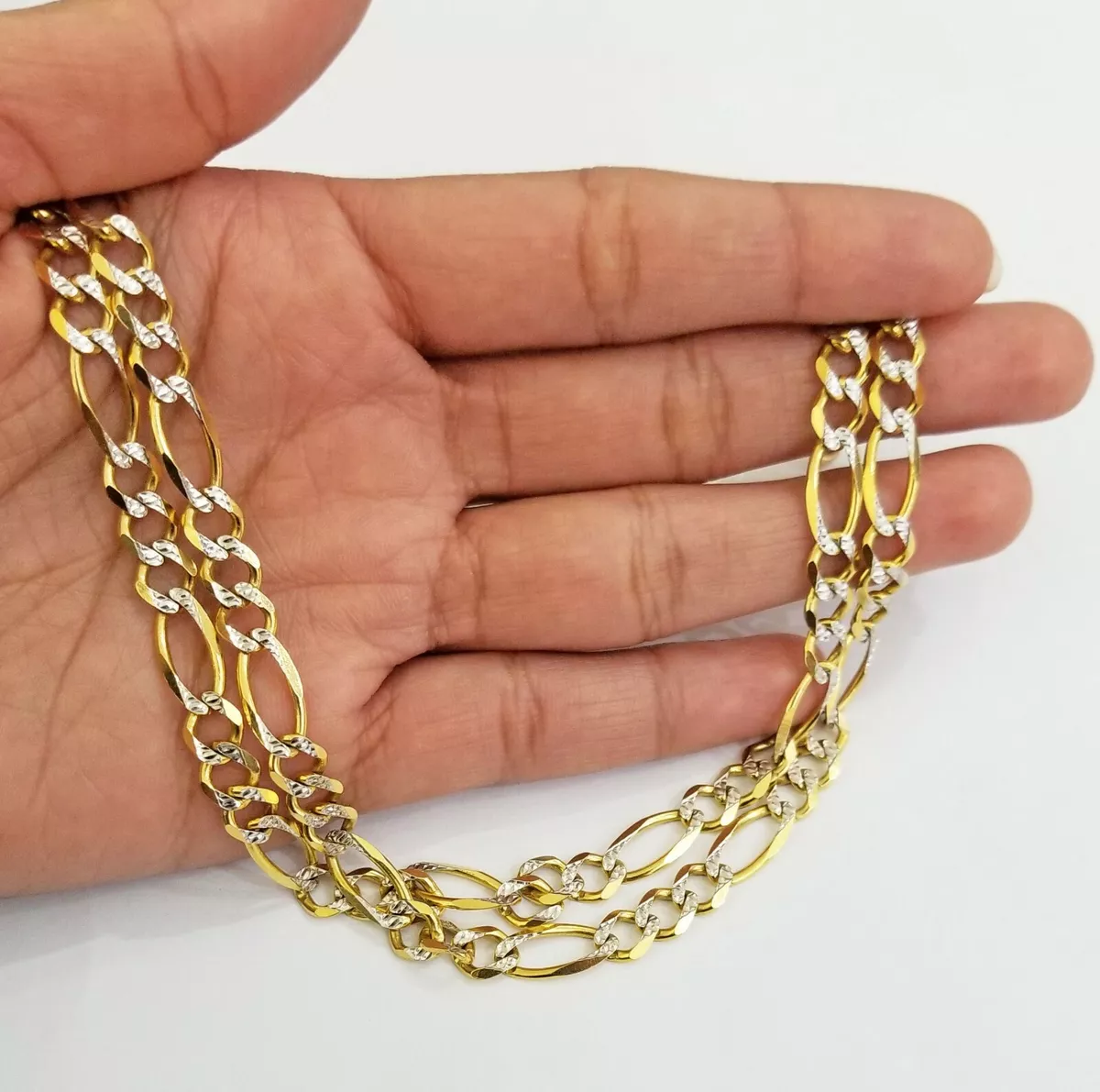 Solid Gold Figaro Chain