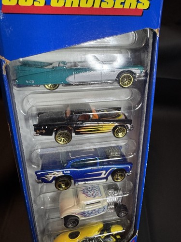 1998 Hot Wheels ‘50s Cruisers 5 Car Gift Pack 1:64 Scale Die-Cast 21076 Mattel - Picture 3 of 18