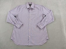 Bonobos Shirt Mens 16.5 Pink Blue Tailored Fit Stretch Dress Casual Button Up