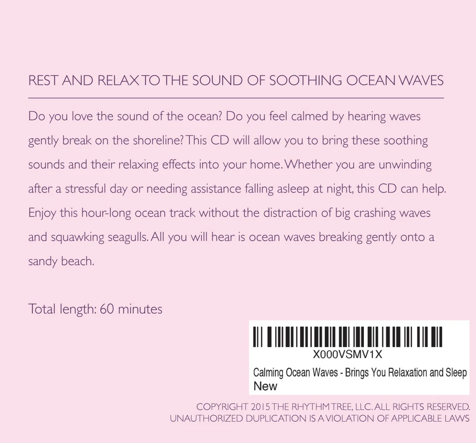 Calming Ocean Waves - Nature Sounds CD for Relaxation, Meditation & Sleep - Used Foto 2 de 4