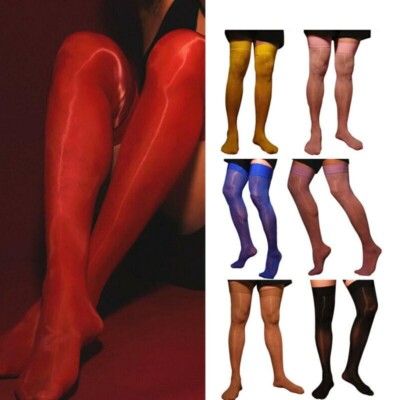 Men's Sissy Stockings Compression Stockings Closed Toe Pantyhose Long Socks