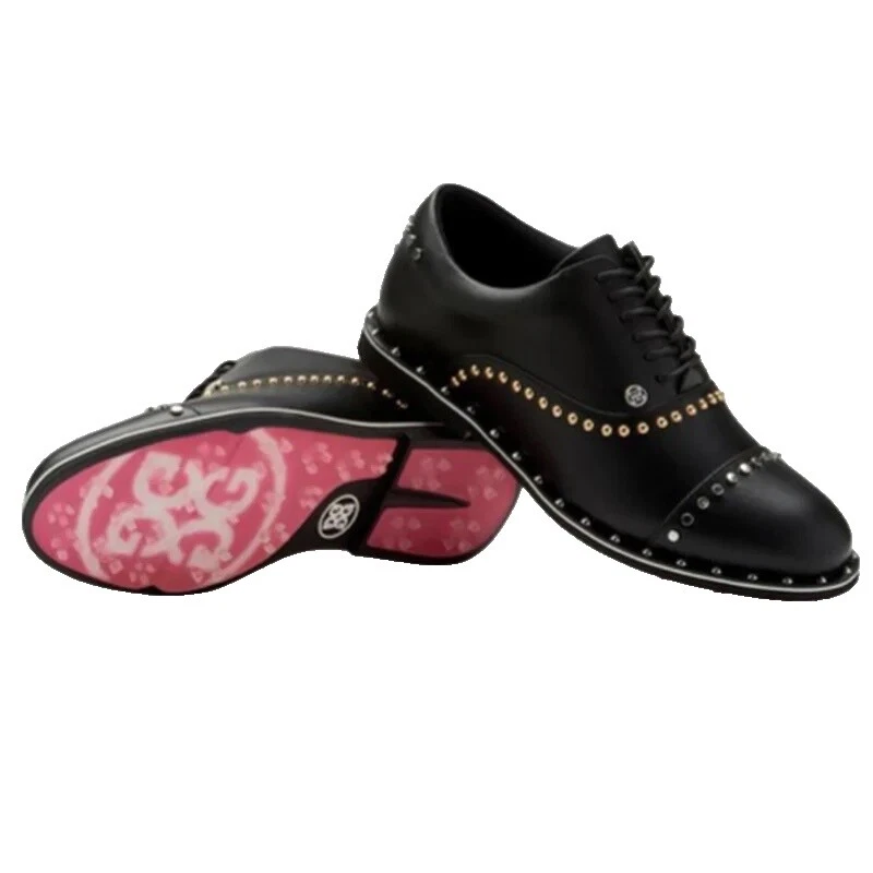 Black Leather Upper Golf Shoes for Women 7.5 US Shoe