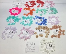 24 Vtg Soft & Hard Plastic 1950's Flower 16mm 2mm hole Jewelry Repair Craft #121