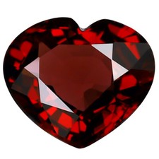 1.55 ct Wonderful Heart Cut 8 x 7 mm Tanzania Reddish Pink Rhodolite Garnet