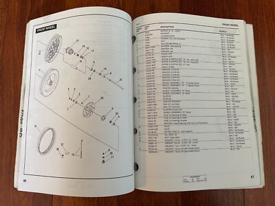 Harley Davidson 1998 Dyna Models OEM Parts Catalog P/N 99439-98A
