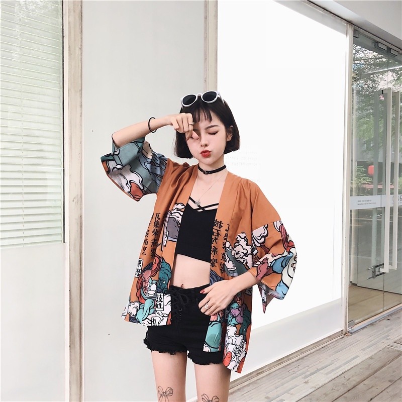 Kimono Giapponese Da Donna Floreale In Raso – Yukata Lungo Primavera/estate