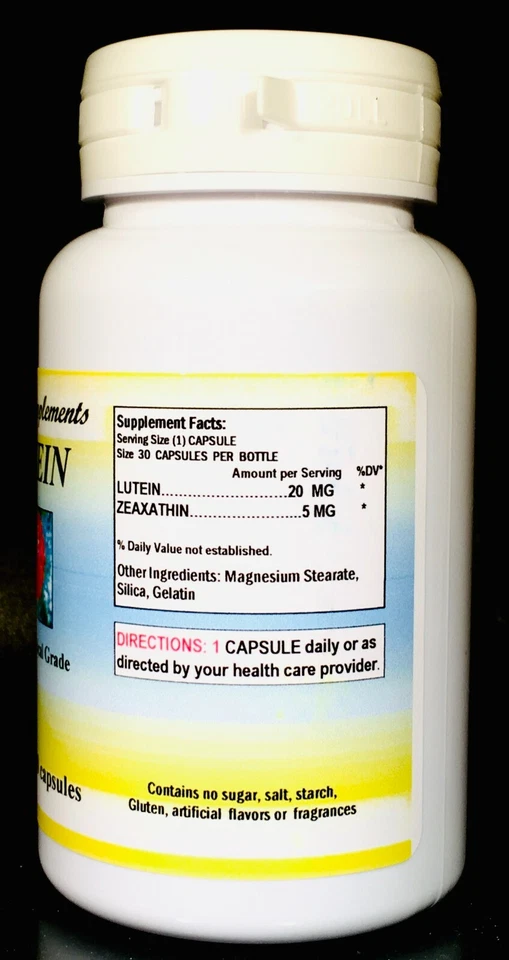 Luteína 20mg +Zeaxantina ~ 30 a 90 (3x30) cápsulas. - Imagem 2 de 2