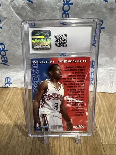 1996-97 Skybox Premium Allen Iverson Rookie Cgc Mint 8 - Picture 3 of 3