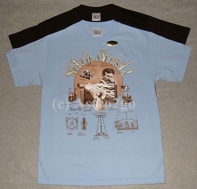 NIKOLA TESLA--Scientist Inventor Electricity Wardenclyffe Physics T shirt S-3XL