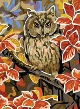 "Owl" Printed Needlepoint Tapestry Kit 6327K